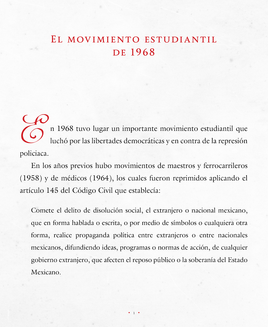 El movimiento estudiantil de 1968.