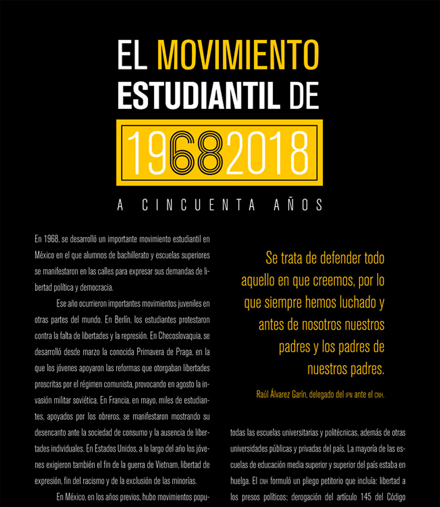 El movimiento estudiantil de 1968.